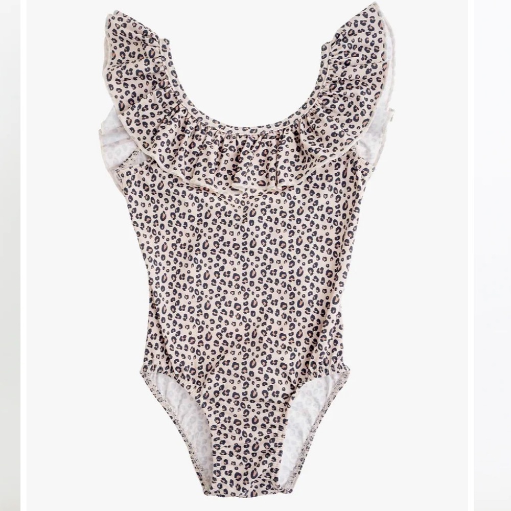 Leopard Print Kids Swimsuit